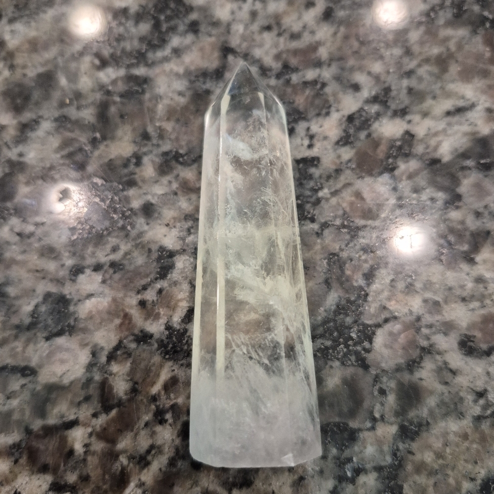 Natural Fluorite Crystal Point Obelisk Tower #I - Picture 8 of 9